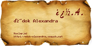 Ádok Alexandra névjegykártya