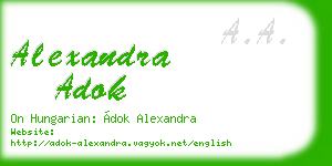 alexandra adok business card